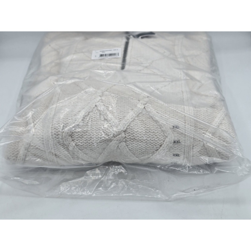 GUESS Mens Long Sleeve‎ Diamond Cable Half Zip Knit Sweater Yarn Blend Sz XXL - Picture 9 of 13
